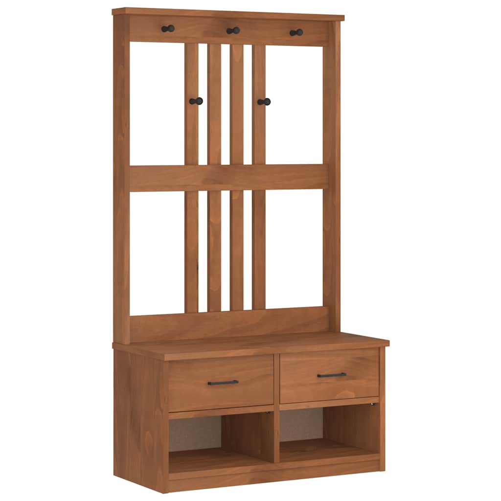 Portemanteau SANDNES 87x40x159,5 cm bois massif pin