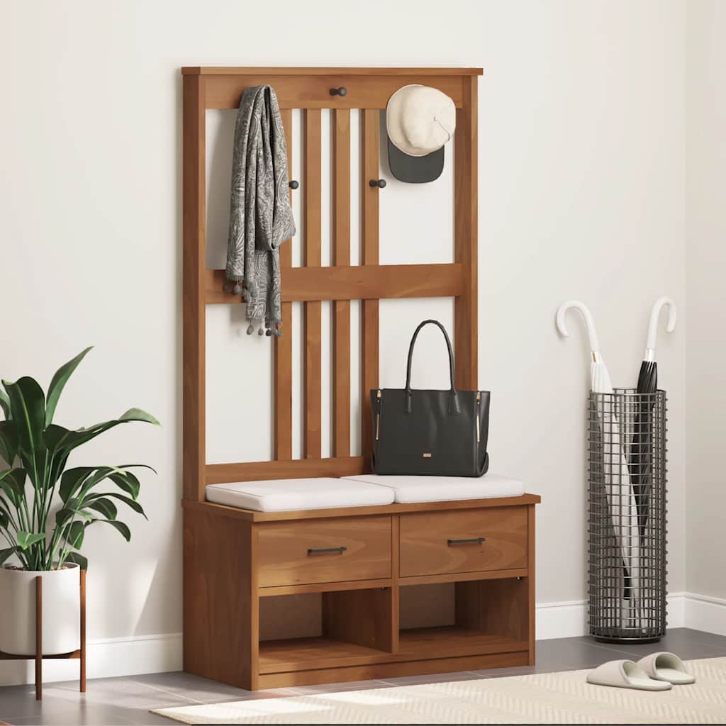 Portemanteau SANDNES 87x40x159,5 cm bois massif pin