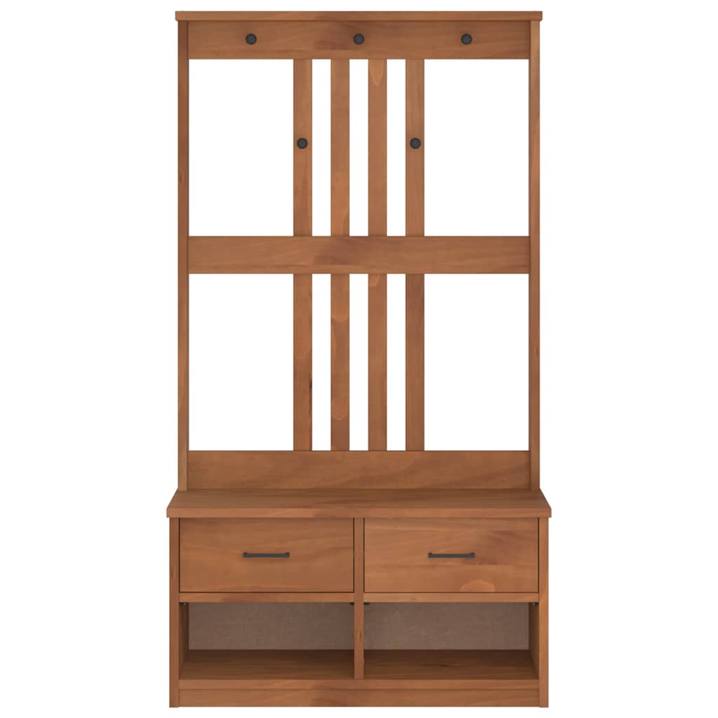 Portemanteau SANDNES 87x40x159,5 cm bois massif pin