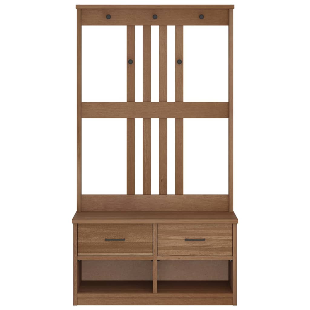 Portemanteau SANDNES 87x40x159,5 cm bois massif pin