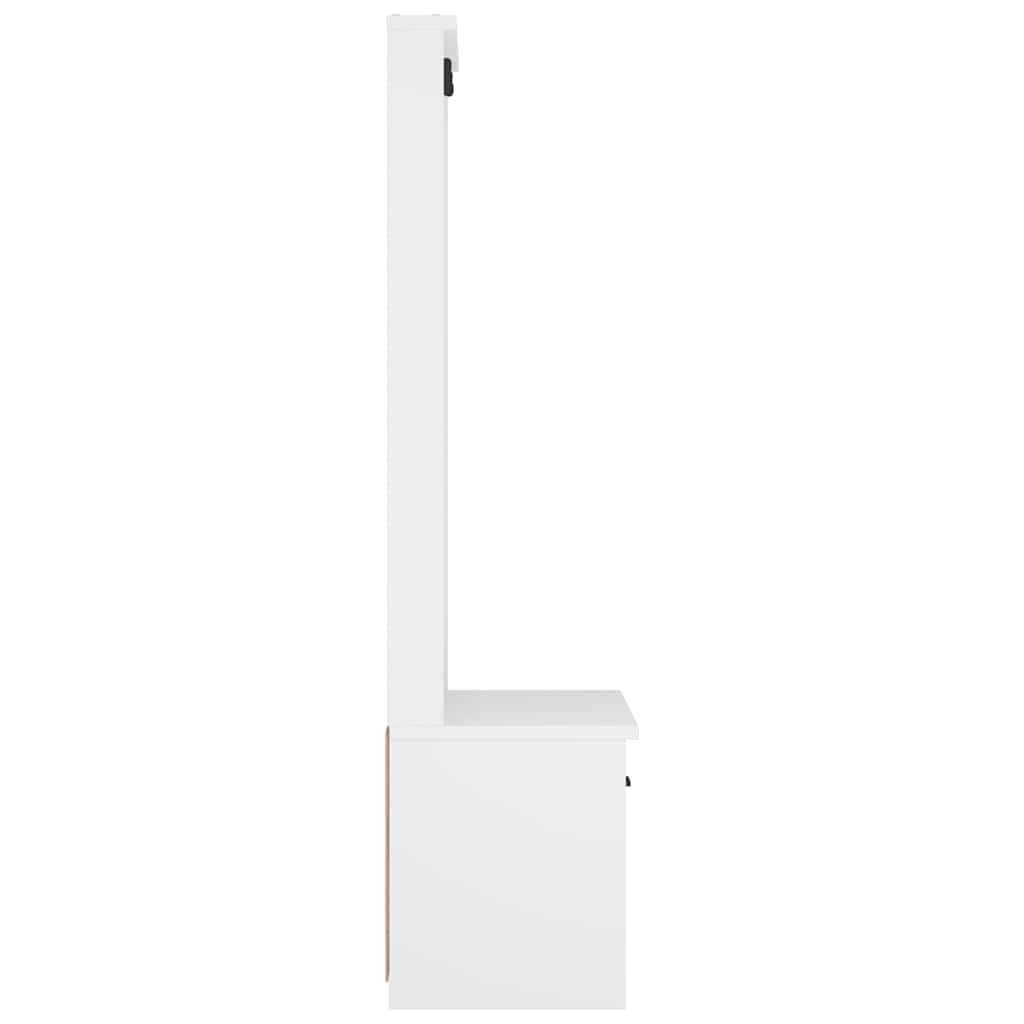 Portemanteau SANDNES blanc 87x40x159,5 cm bois massif pin