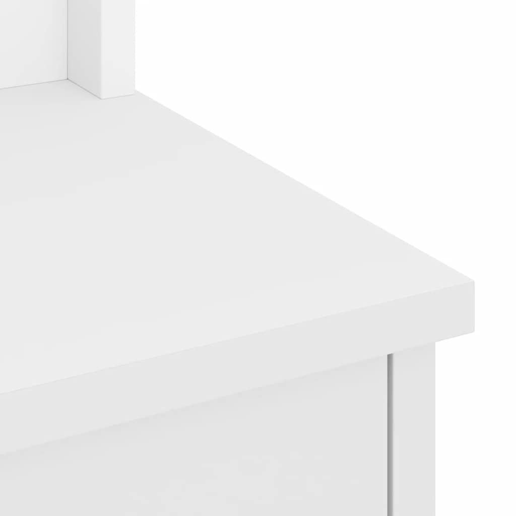 Portemanteau SANDNES blanc 87x40x159,5 cm bois massif pin