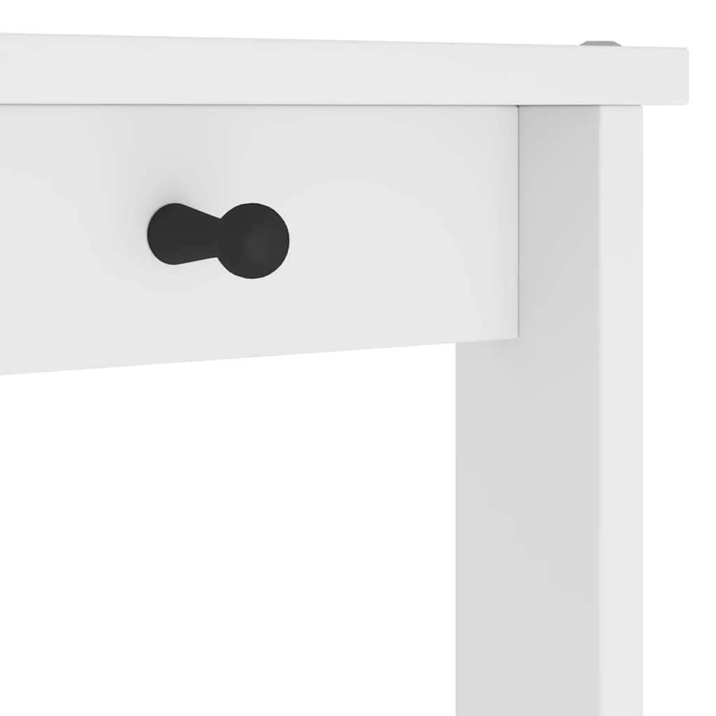 Portemanteau SANDNES blanc 87x40x159,5 cm bois massif pin