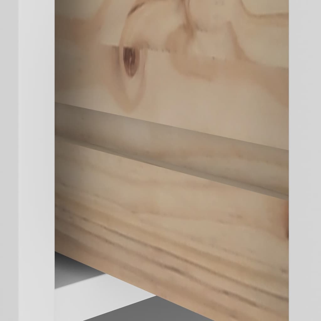 Portemanteau SANDNES blanc 87x40x159,5 cm bois massif pin