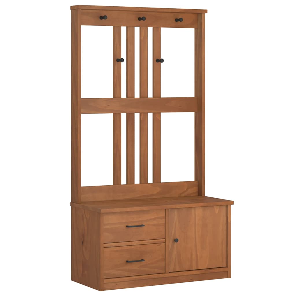 Portemanteau SANDNES 87x40x159,5 cm bois massif pin