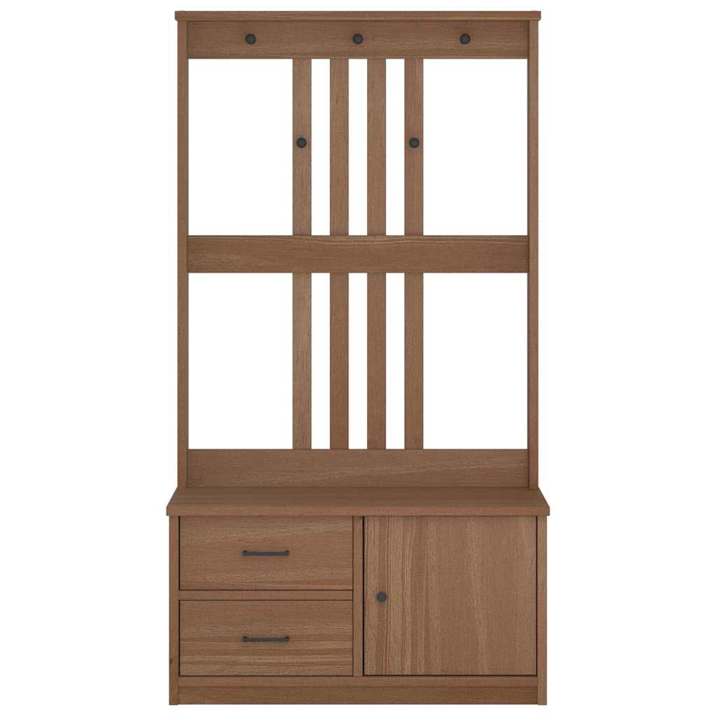 Portemanteau SANDNES 87x40x159,5 cm bois massif pin