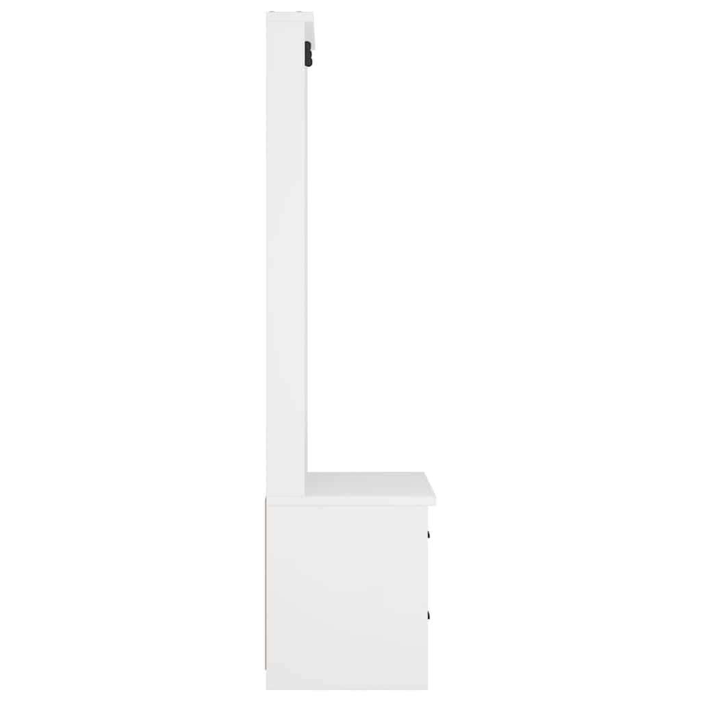 Portemanteau SANDNES blanc 87x40x159,5 cm bois massif pin
