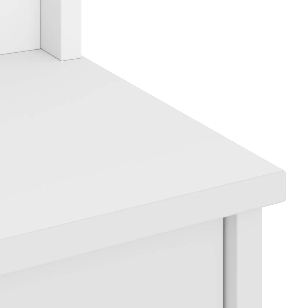 Portemanteau SANDNES blanc 87x40x159,5 cm bois massif pin