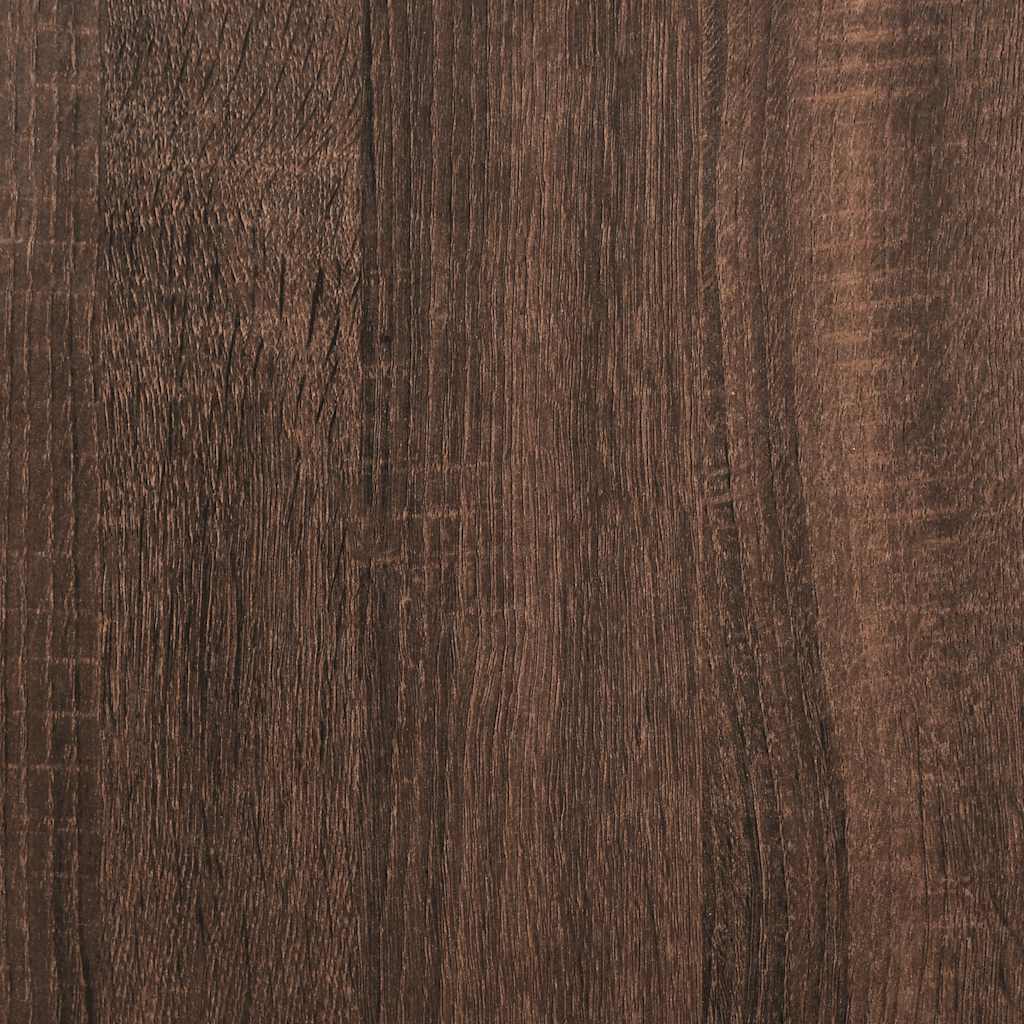 Tables d'appoint 2 pcs avec étagère chêne marron 25,5x27x60 cm