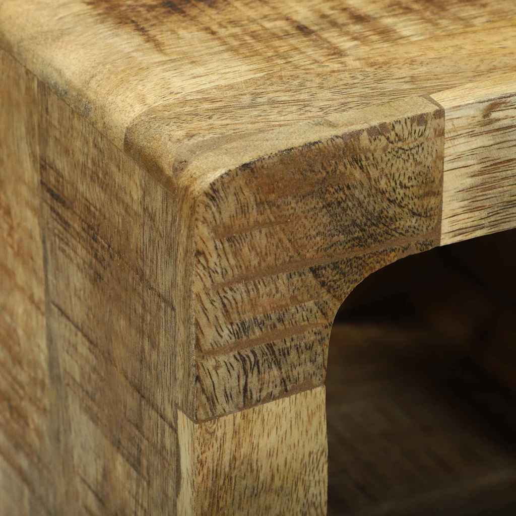 Meuble TV 2 pcs Marron Bois de manguier brut massif