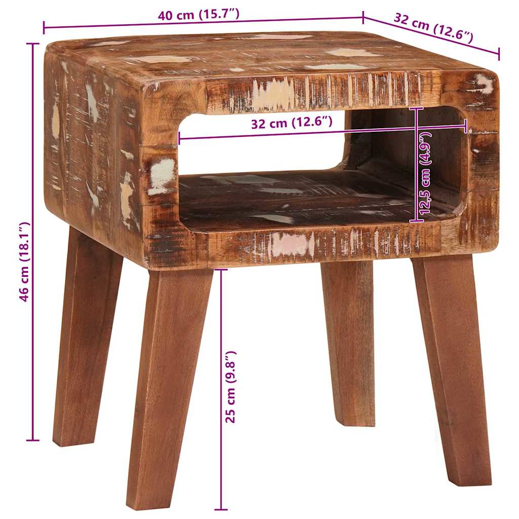 Tables d'appoint Multicolore bois de récupération massif