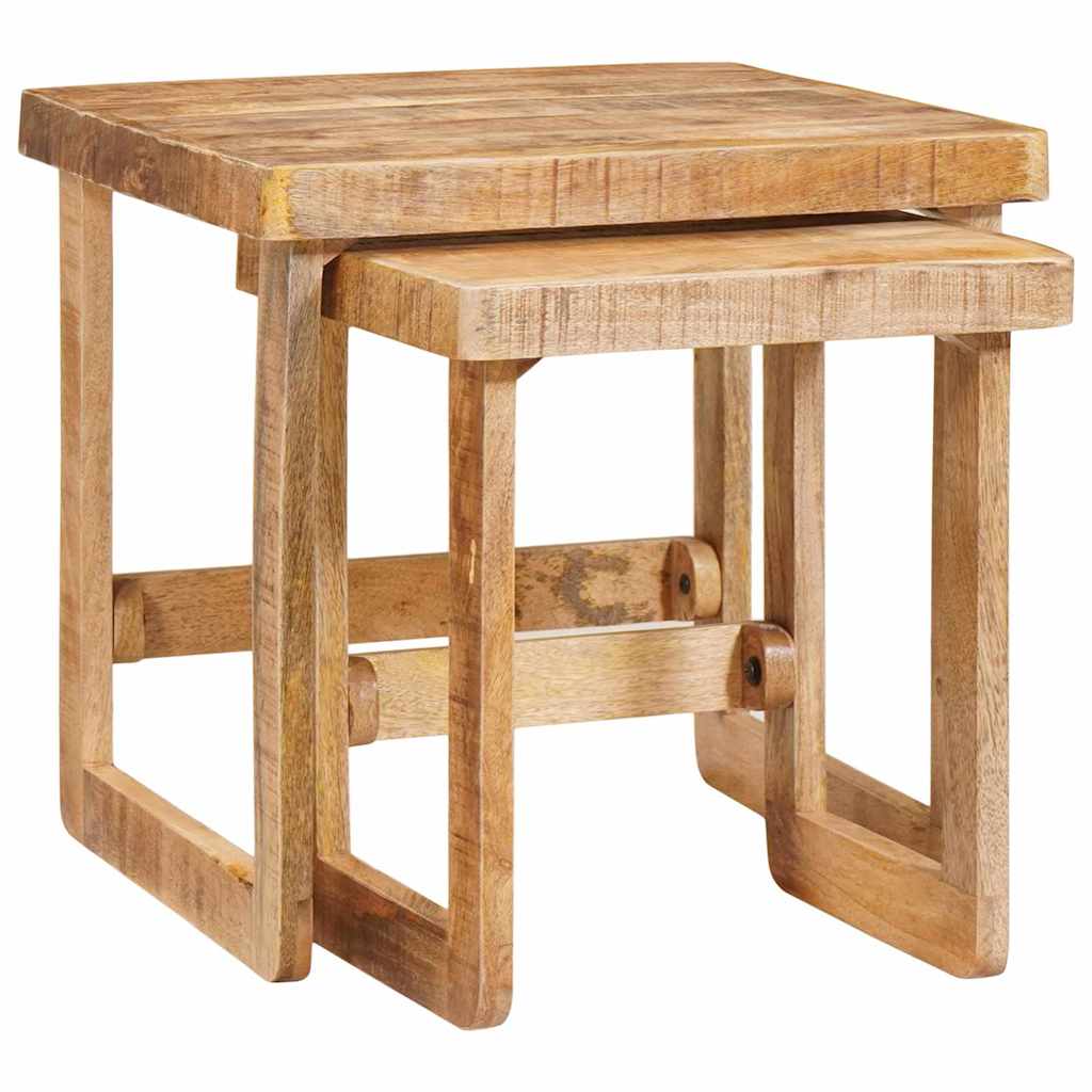 Tables d'appoint Marron bois de manguier massif