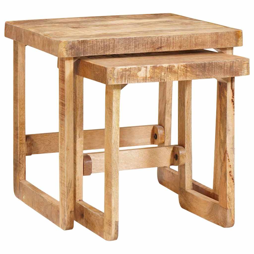 Tables d'appoint Marron bois de manguier massif