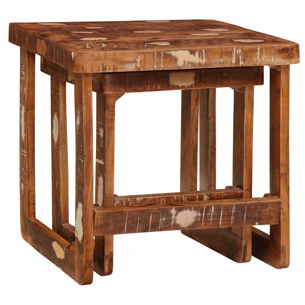 Tables d'appoint Multicolore bois de récupération massif