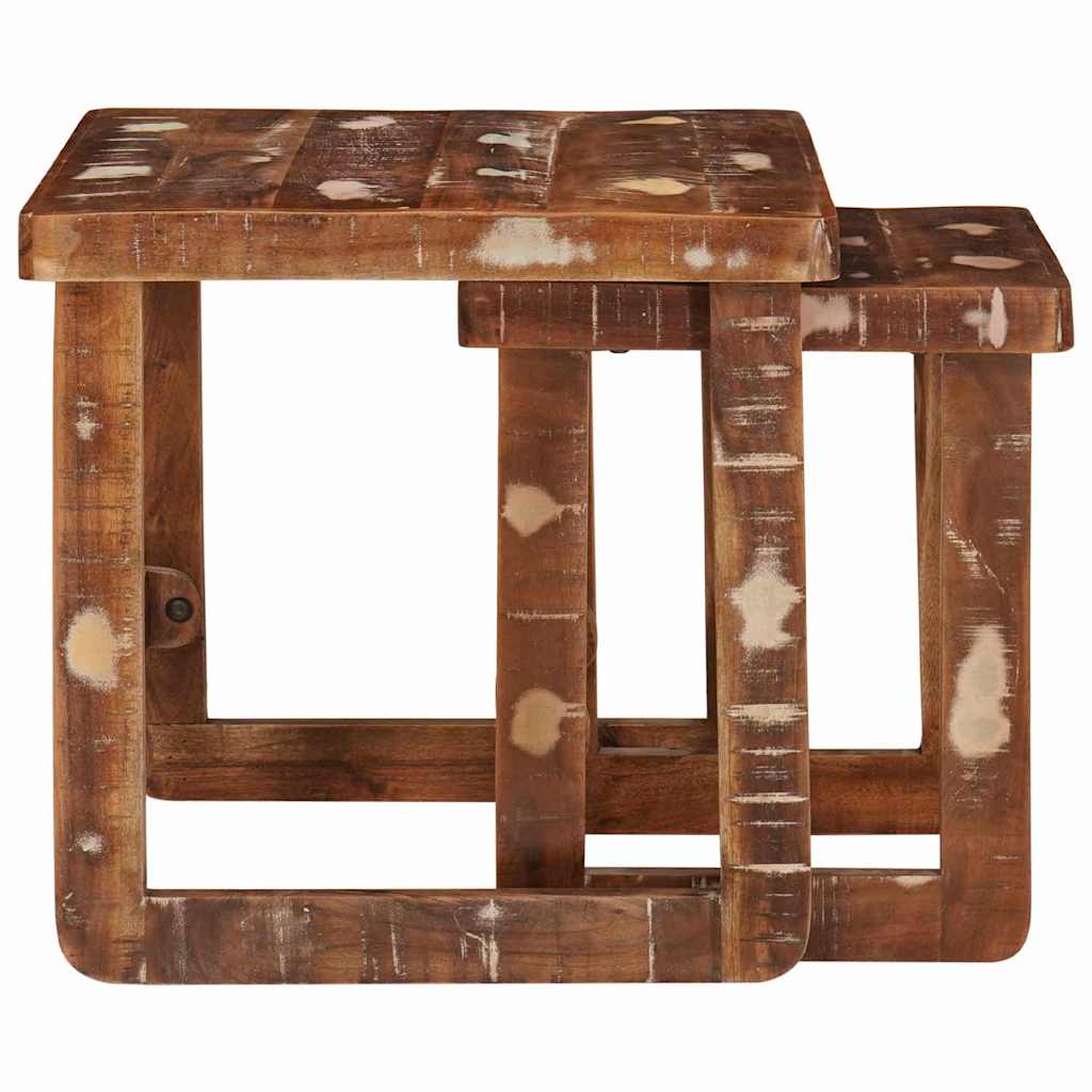 Tables d'appoint Multicolore bois de récupération massif