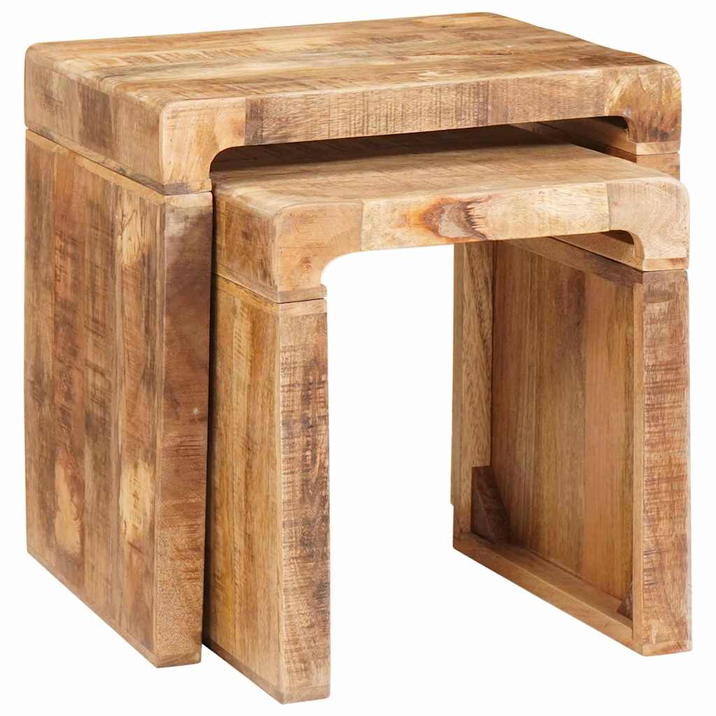 Tables d'appoint Marron bois de manguier massif