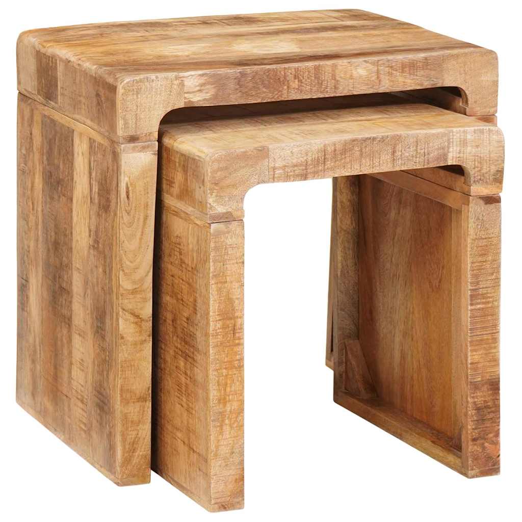 Tables d'appoint Marron bois de manguier massif
