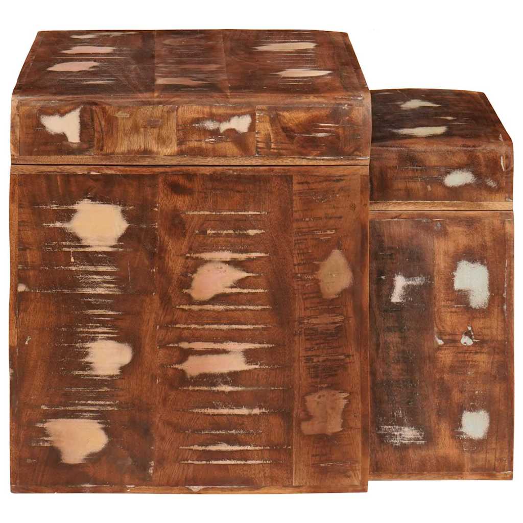Tables d'appoint Multicolore bois de récupération massif