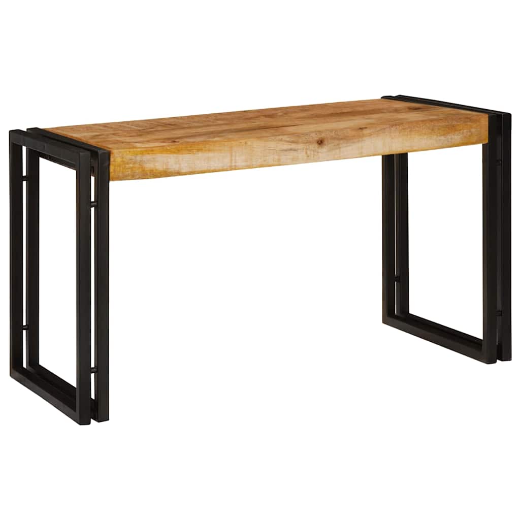 Table Gigogne 3 pcs Bois de mangue solide rugueux et un métal