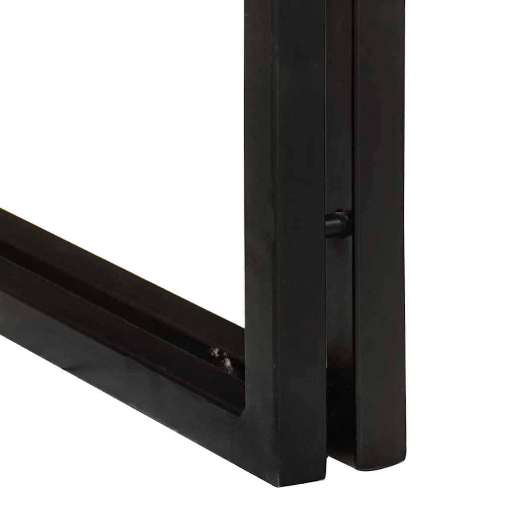 Tables d'appoint 3 pcs Marron et noir Bois d'acacia massif