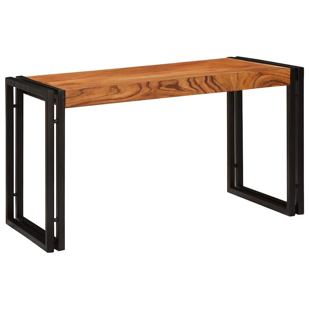 Tables d'appoint 3 pcs Marron et noir Bois d'acacia massif