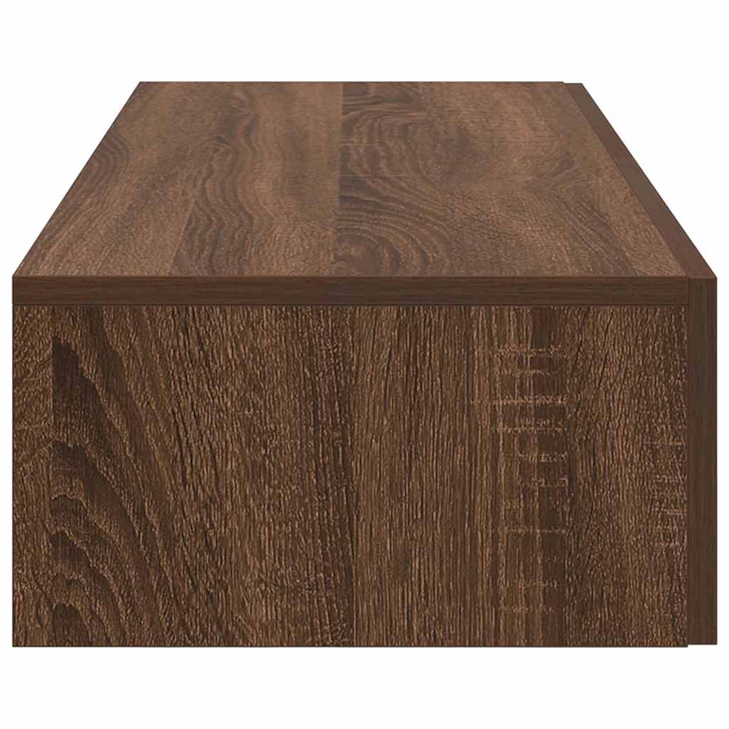 Étagère murale avec tiroirs chêne marron bois d'ingénierie