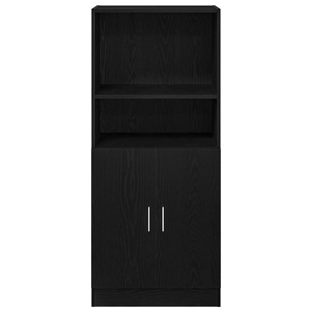 Mueble de cocina negro 57x41,5x131,5 cm madera de ingeniería