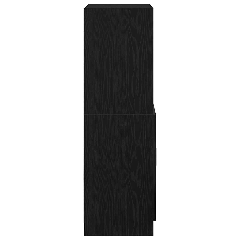 Mueble de cocina negro 57x41,5x131,5 cm madera de ingeniería