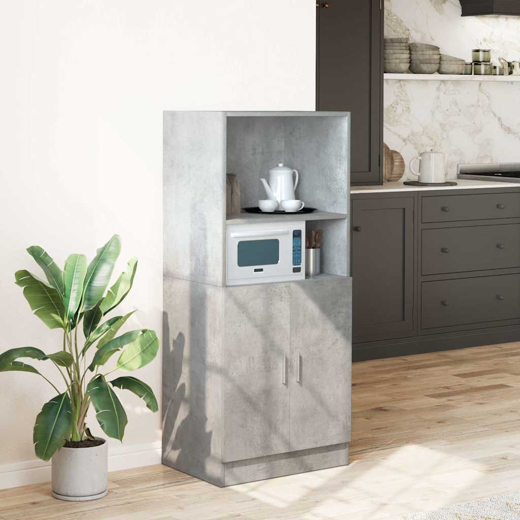 Mueble de cocina gris hormigón 57x41,5x131,5 cm madera de ingeniería