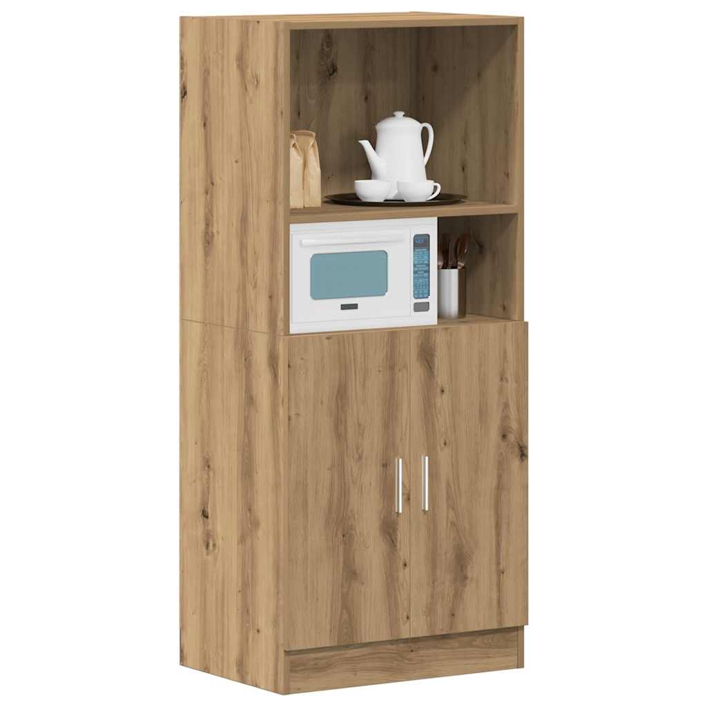 Mueble de cocina de roble hecho a mano 57x41,5x131,5 cm