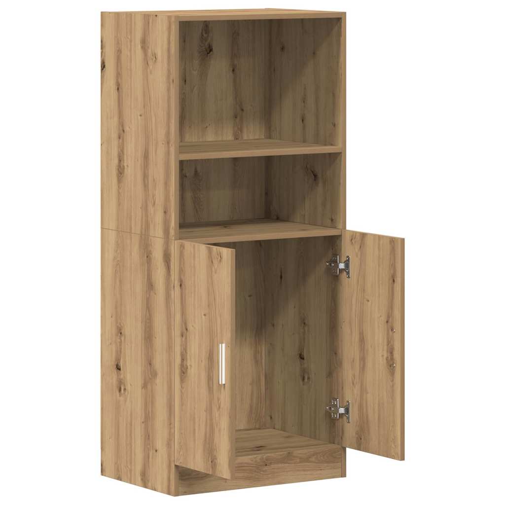 Mueble de cocina de roble hecho a mano 57x41,5x131,5 cm