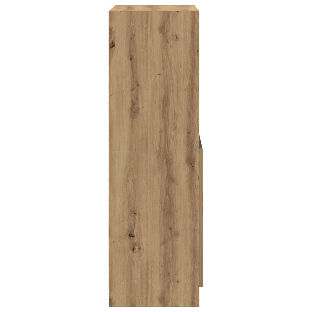 Mueble de cocina de roble hecho a mano 57x41,5x131,5 cm