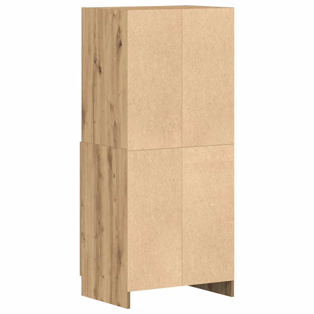 Mueble de cocina de roble hecho a mano 57x41,5x131,5 cm