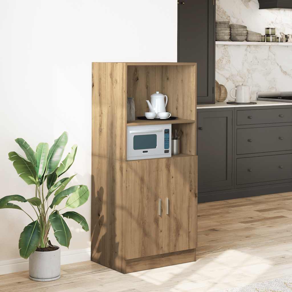 Mueble de cocina de roble hecho a mano 57x41,5x131,5 cm