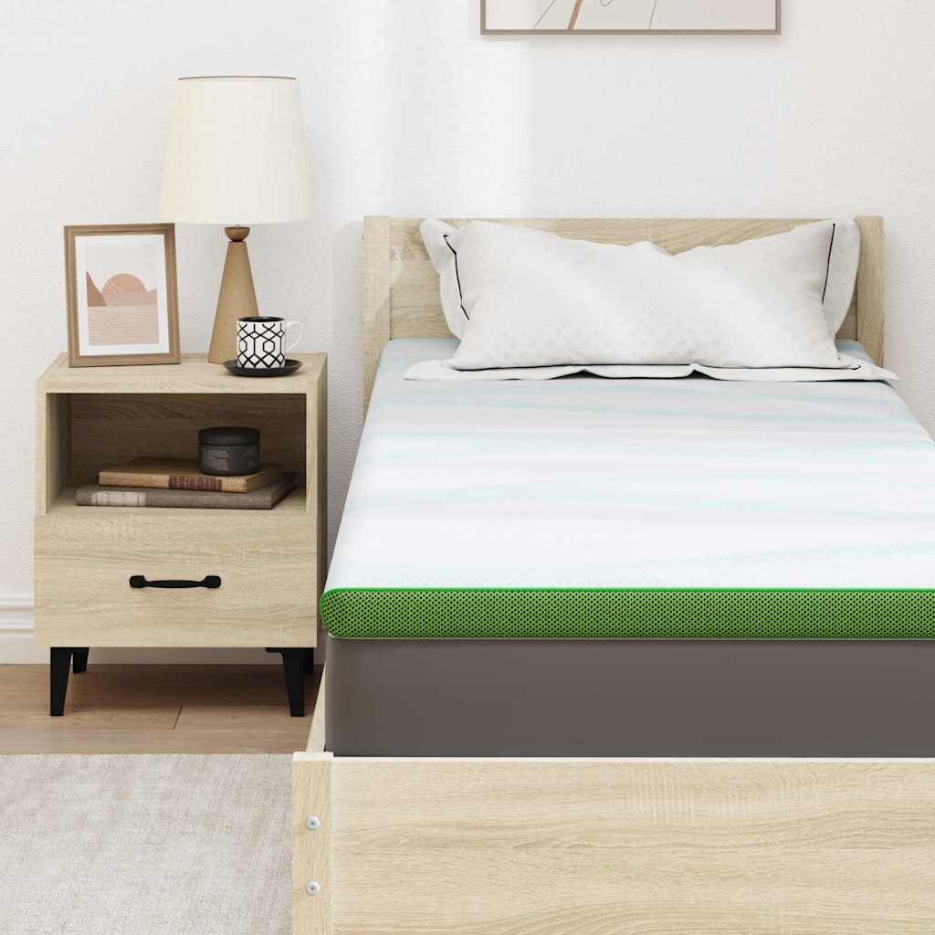 Coussins de Matelas Blanc et vert 70 x 200 cm