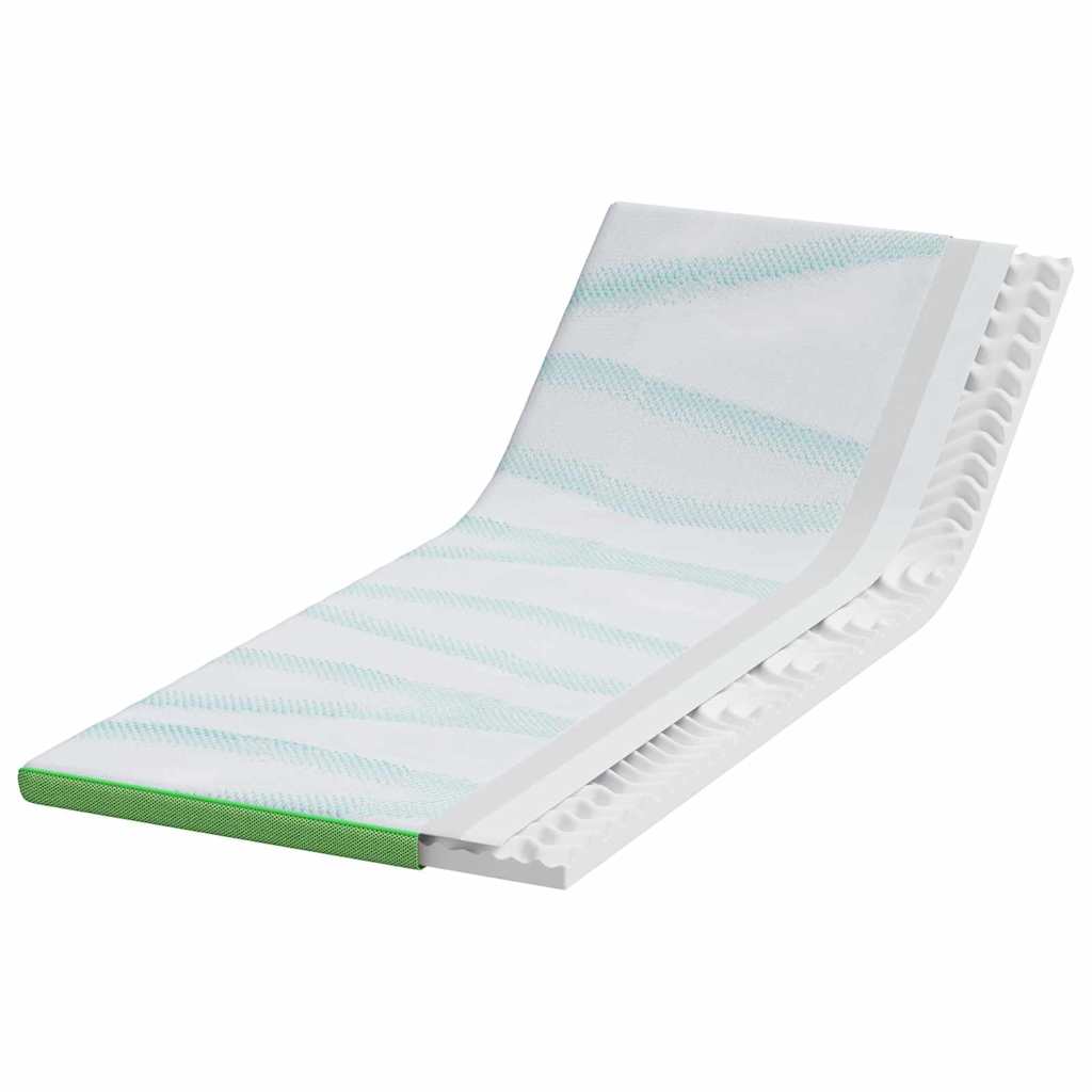 Coussins de Matelas Blanc et vert 70 x 200 cm