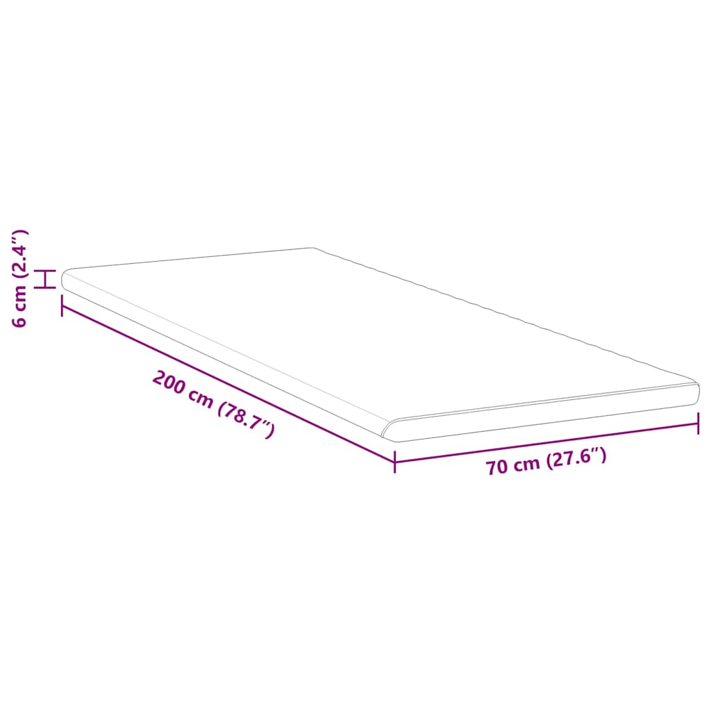 Coussins de Matelas Blanc et vert 70 x 200 cm