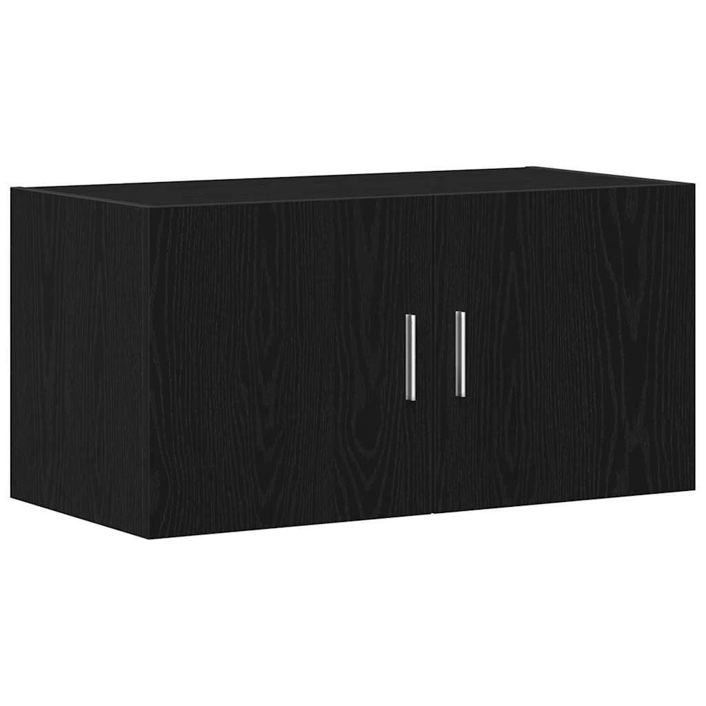 Armoire murale chêne noir 80x39x40 cm bois d'ingénierie