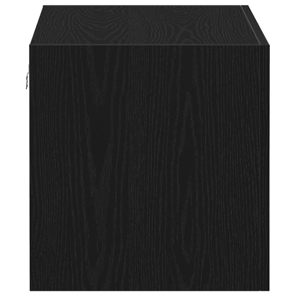 Armoire murale chêne noir 80x39x40 cm bois d'ingénierie