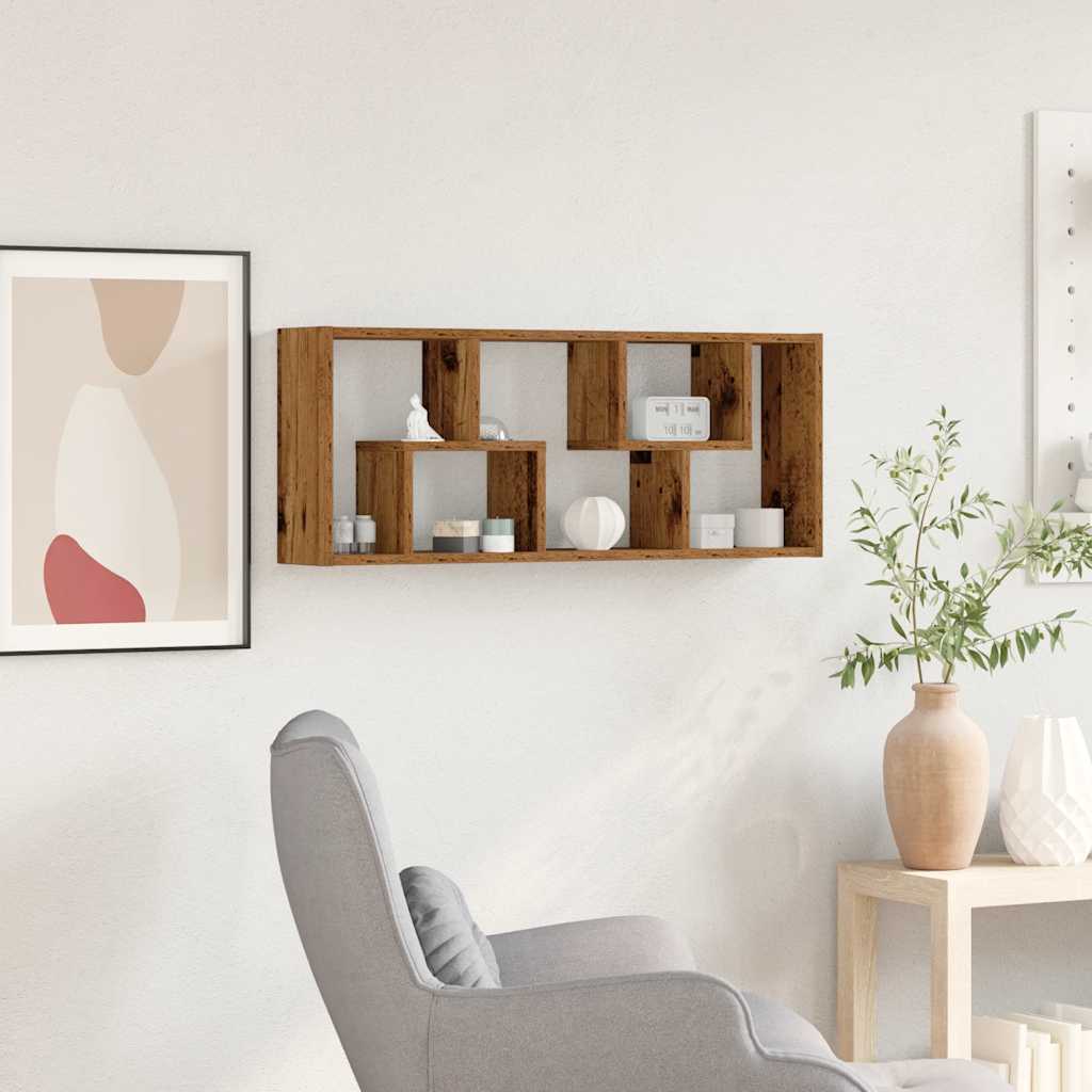Étagère murale en bois ancien 36 x 16 x 90 cm Bois d'ingénierie
