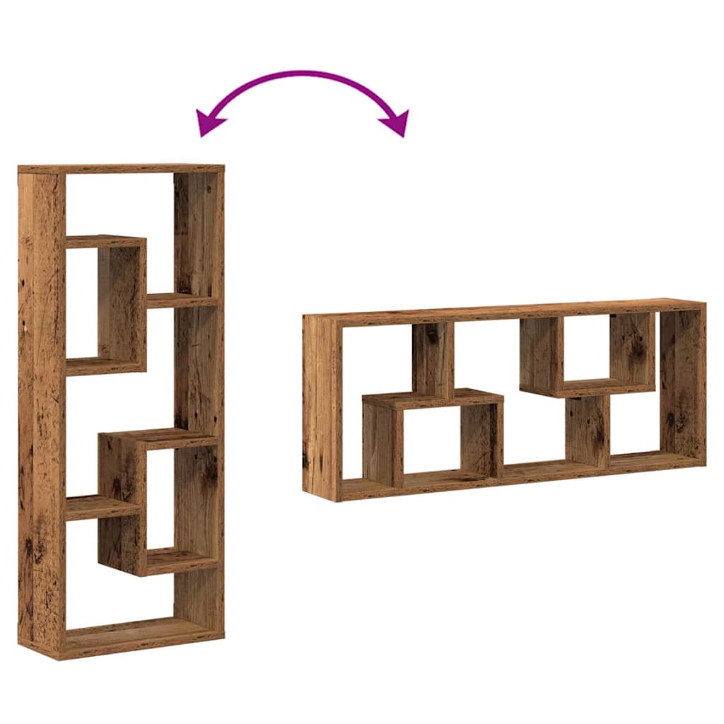 Étagère murale en bois ancien 36 x 16 x 90 cm Bois d'ingénierie
