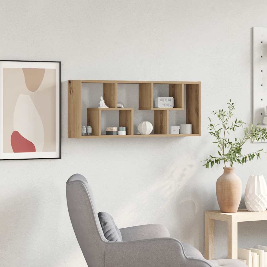Étagère murale Chêne artisanal 36 x 16 x 90 cm Bois d'ingénierie