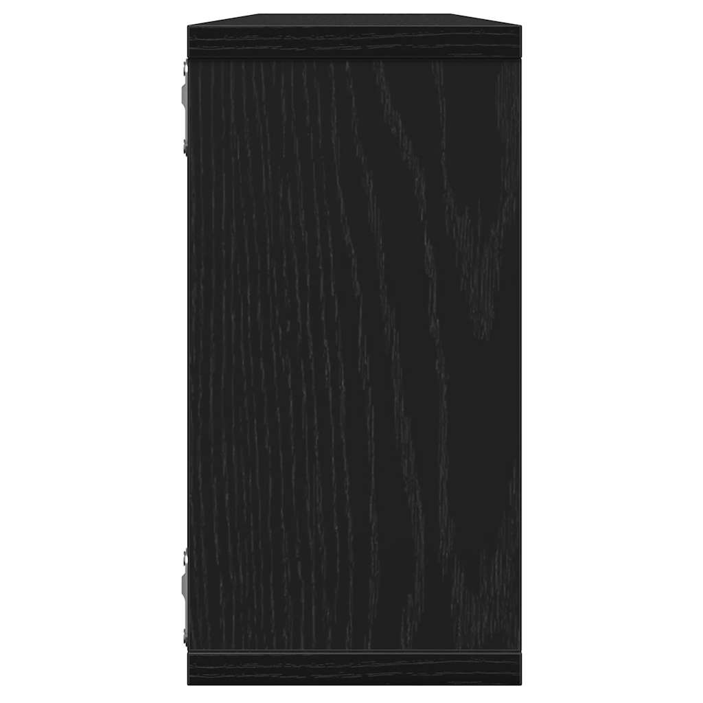 Étagères murales cube 4 pcs chêne noir 100x15x30 cm bois