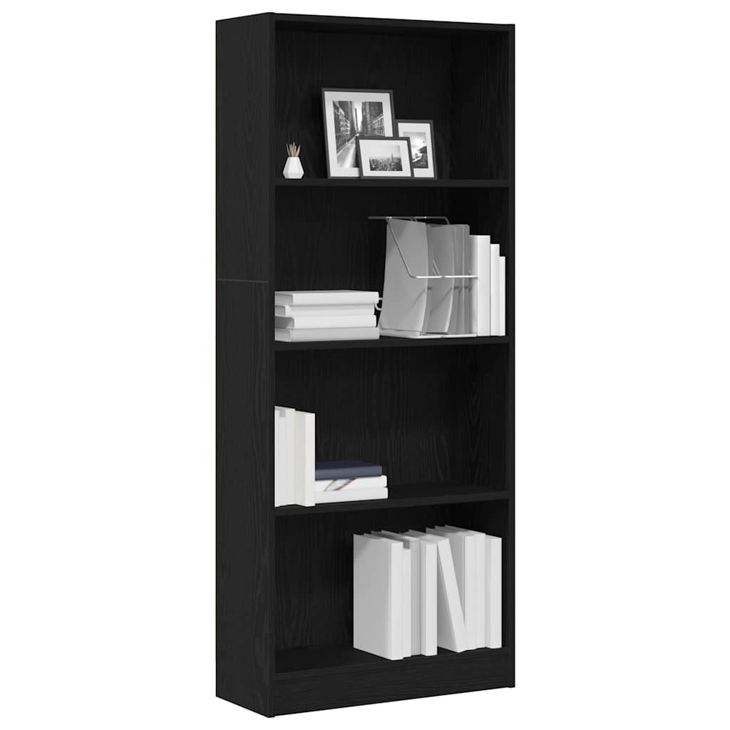 Étagère Chêne noir 60 x 24 x 143 cm Bois d'ingénierie