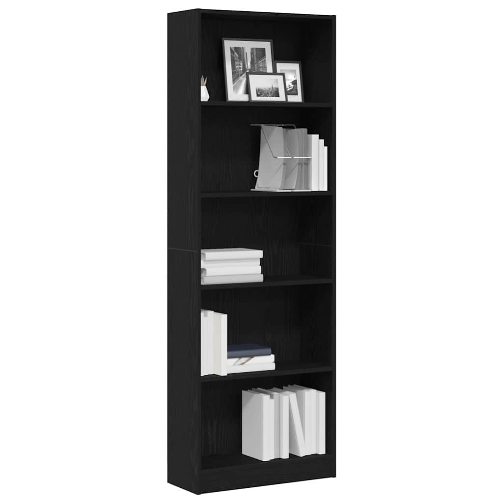 Étagère Chêne noir 60 x 24 x 176 cm Bois d'ingénierie