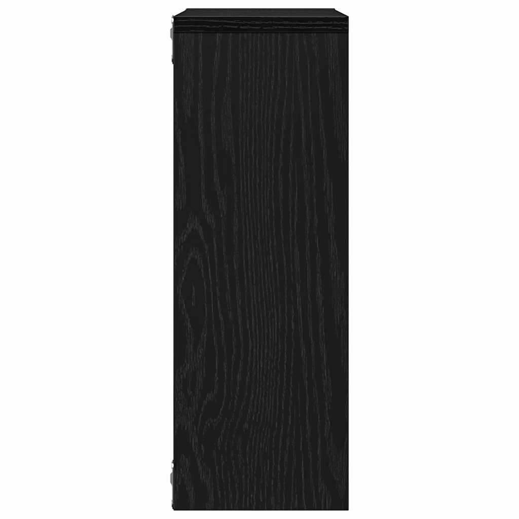 Étagère murale chêne noir 45x16x45 cm bois d'ingénierie