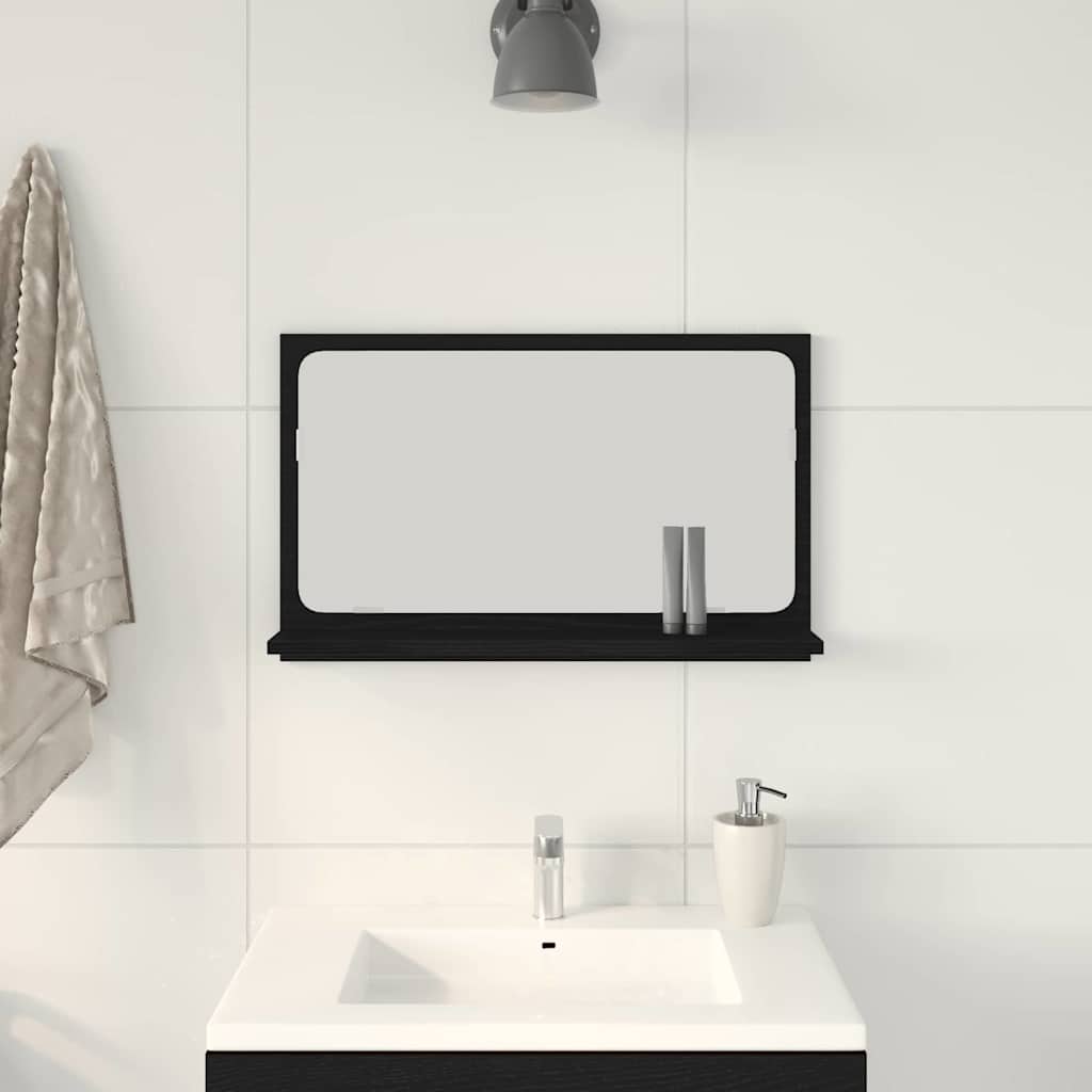Étagère miroir Chêne noir 60 x 10.5 x 37 cm Bois d'ingénierie