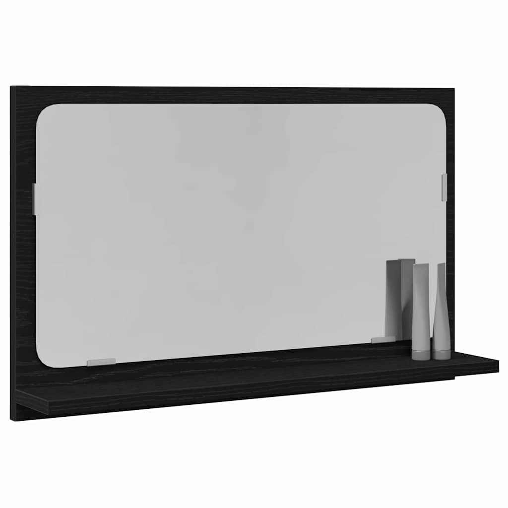 Étagère miroir Chêne noir 60 x 10.5 x 37 cm Bois d'ingénierie