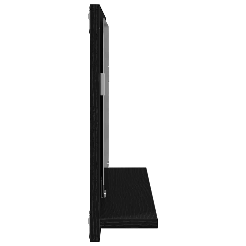 Étagère miroir Chêne noir 60 x 10.5 x 37 cm Bois d'ingénierie