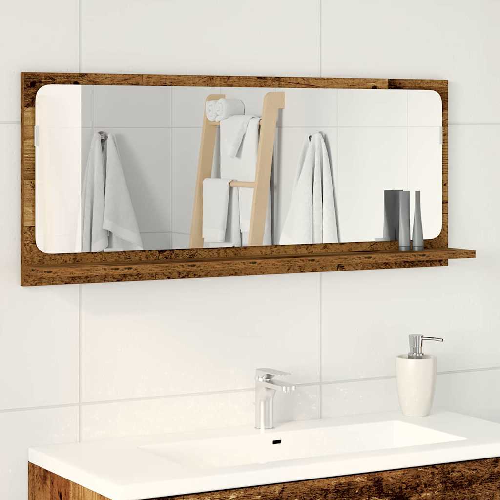 Étagère miroir Bois Ancien 90 x 10.5 x 37 cm Bois d'ingénierie